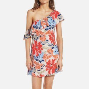 ASTR the Label Marisol Tropical One-Shoulder Dress
